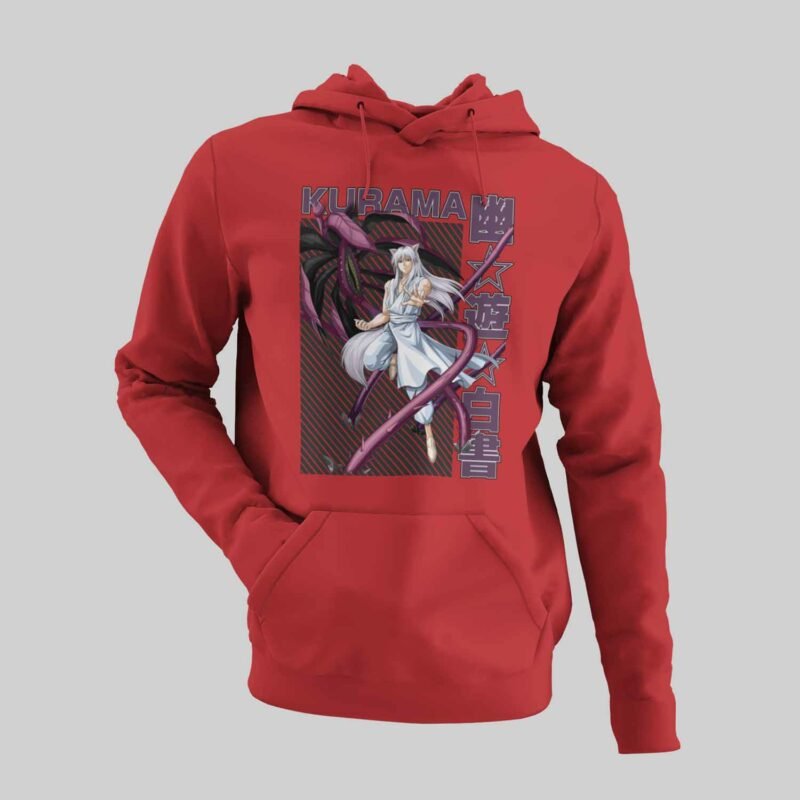 Kurama Yu Yu Hakusho Red Anime Hoodie