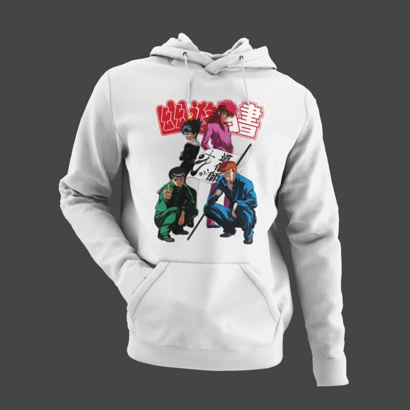 YuYu Hakusho White Custom Hoodie