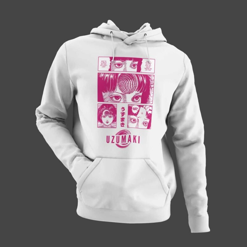 Uzumaki Chapter 3 The Scar Junji Ito White Hoodie