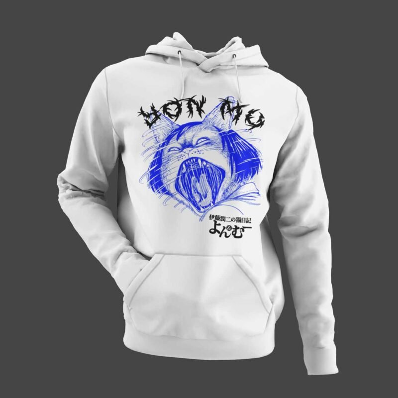 Cat Diary Bite Junji Ito Manga White Hoodie