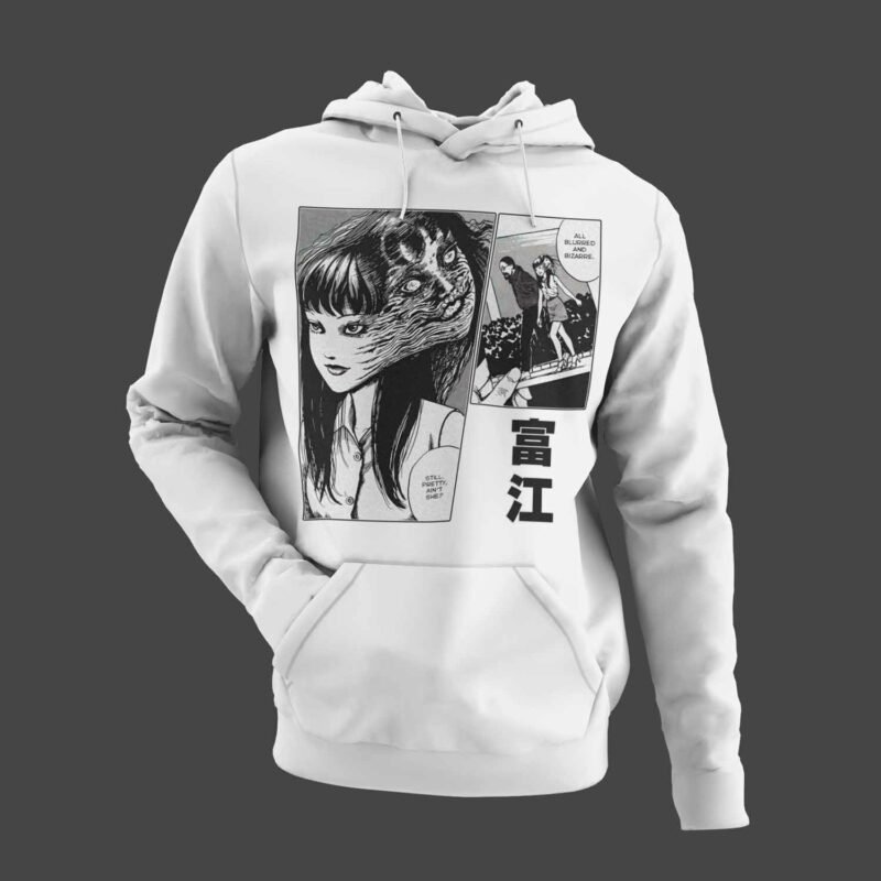 Junji Ito Tomie Manga White Hoodie