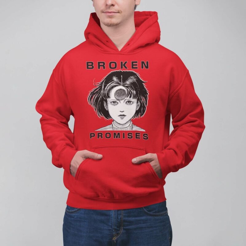 Broken Promises Junji Ito Manga red Hoodie