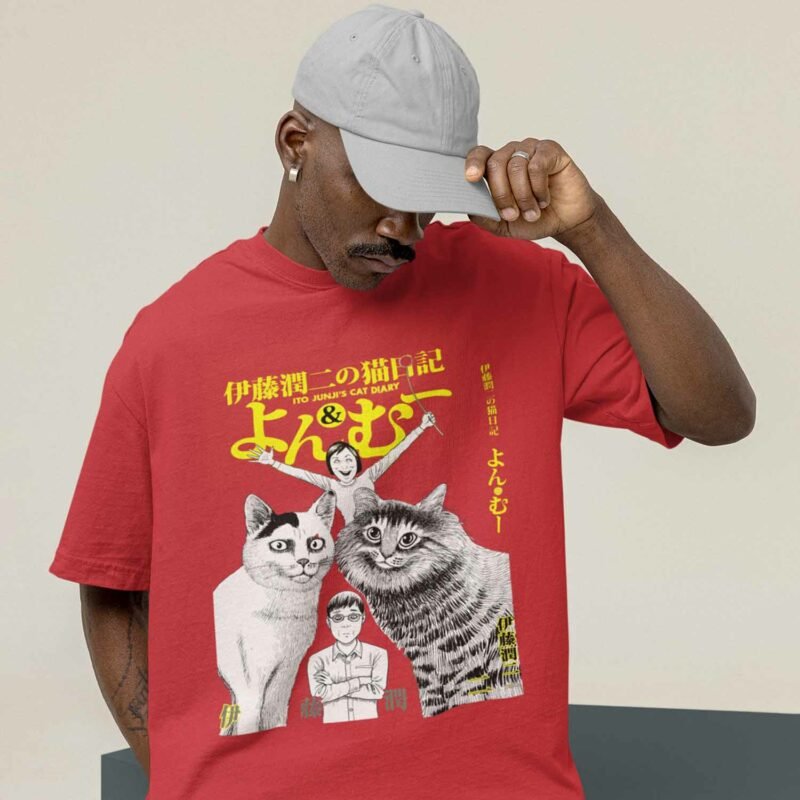 Cat Diary Junji Ito Manga red Shirt