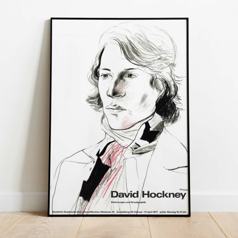 David Hockney Drawings and Prints (Peter with Scarf), 1977 Poster