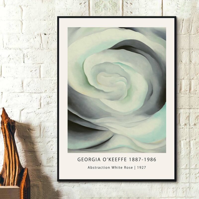 Abstraction White Rose 1927 Poster