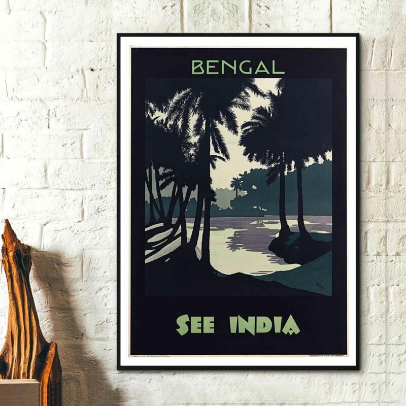 Bengal See India Vintage Travel Posters