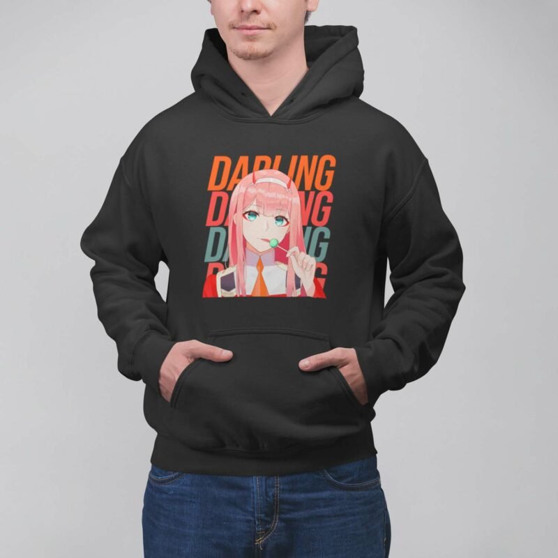 Darling In The Franxx Zero Two Black Pullover Hoodie Cute Style