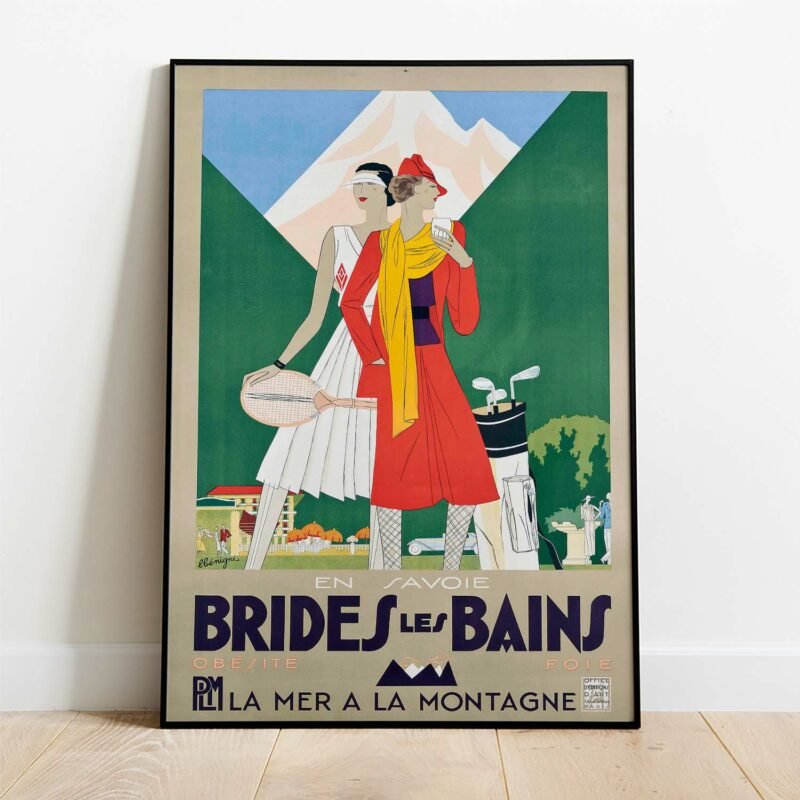 Brides Les Bains by Leon Benigni Travel Poster