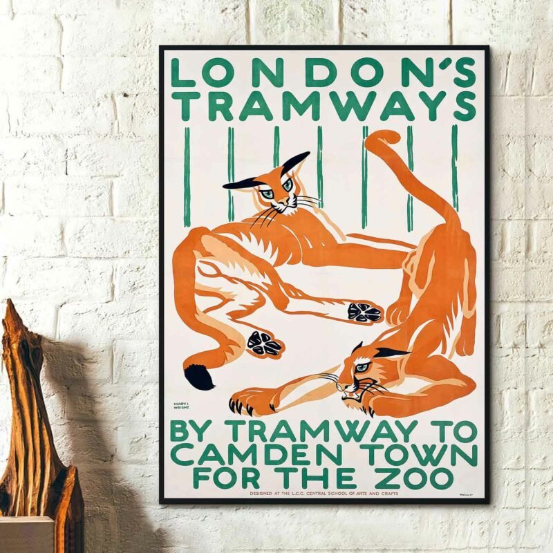 By Tramway to Camden town for the zoo by Mary I wright Travle Poster