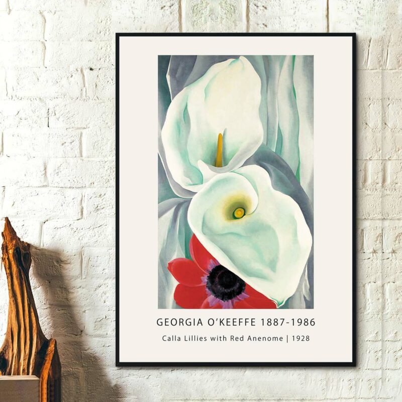 Calla Lillies with Red Anenome 1928 Poster