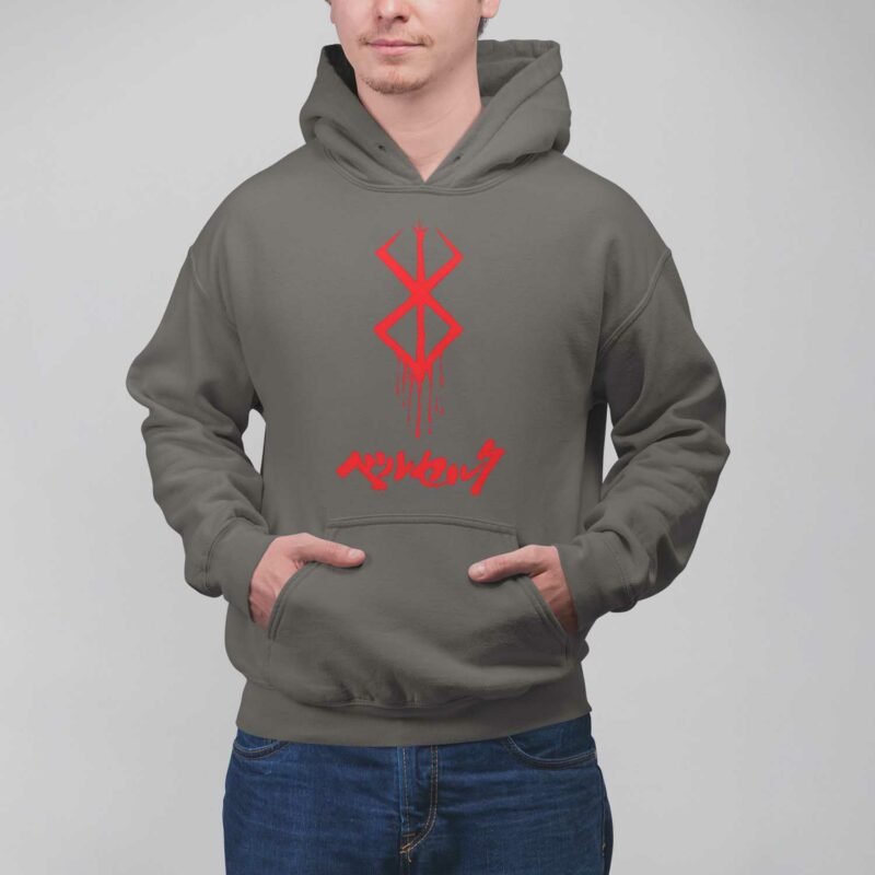 Berserk Guts Symbol Charcaol Hoodie