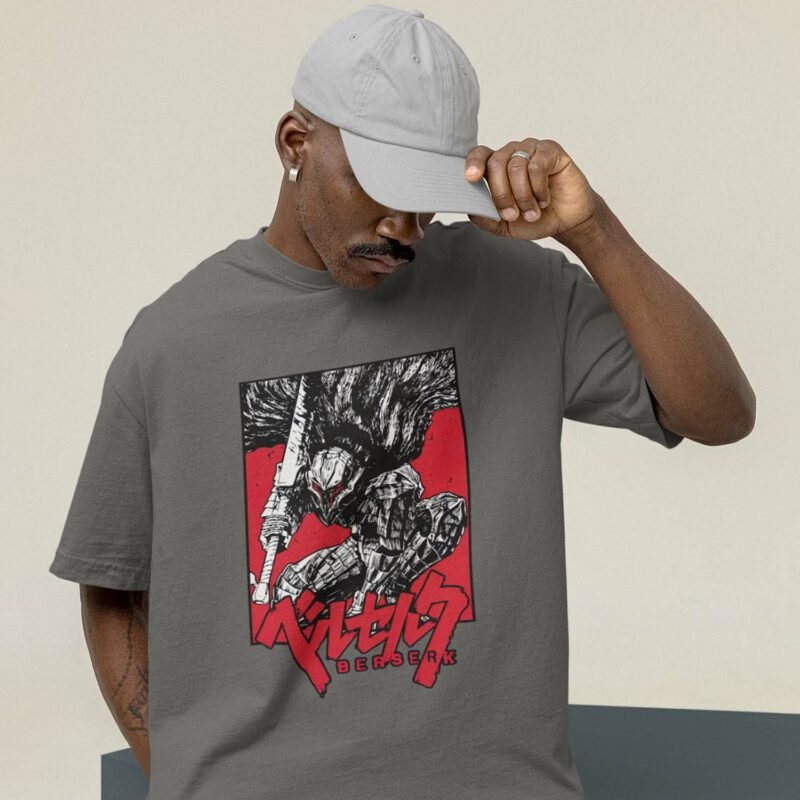 Berserk Gust Dragon Slayer Graphic Charcaol T-Shirt