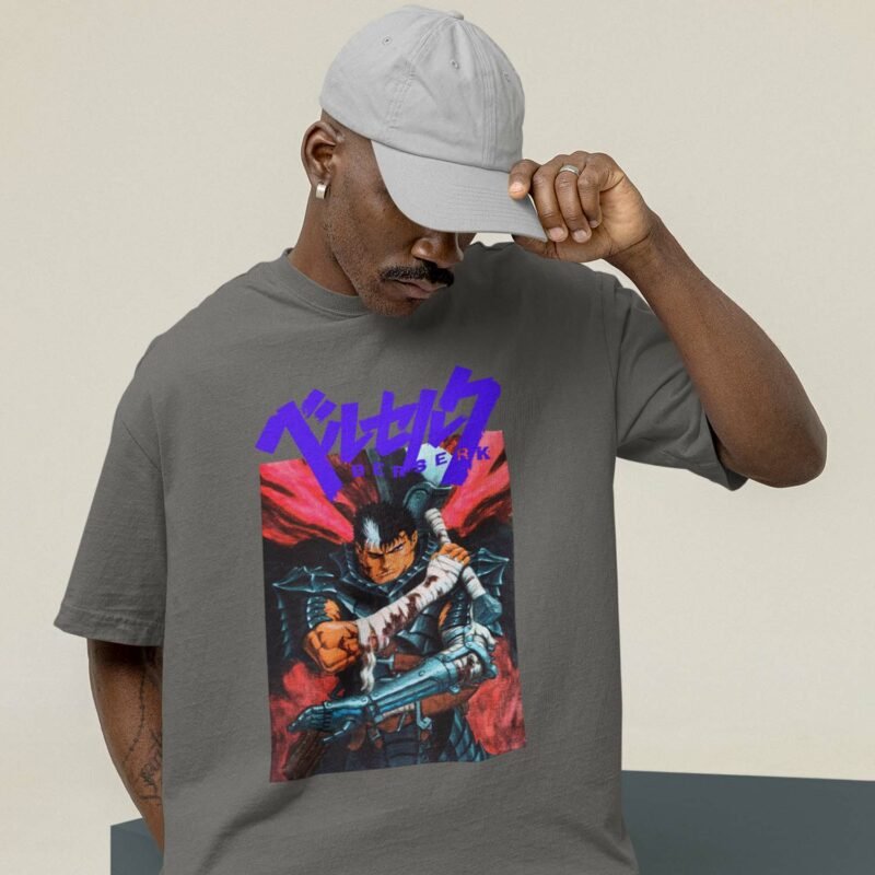 Aesthetic Berserk Guts Custom Charcaol T-Shirt