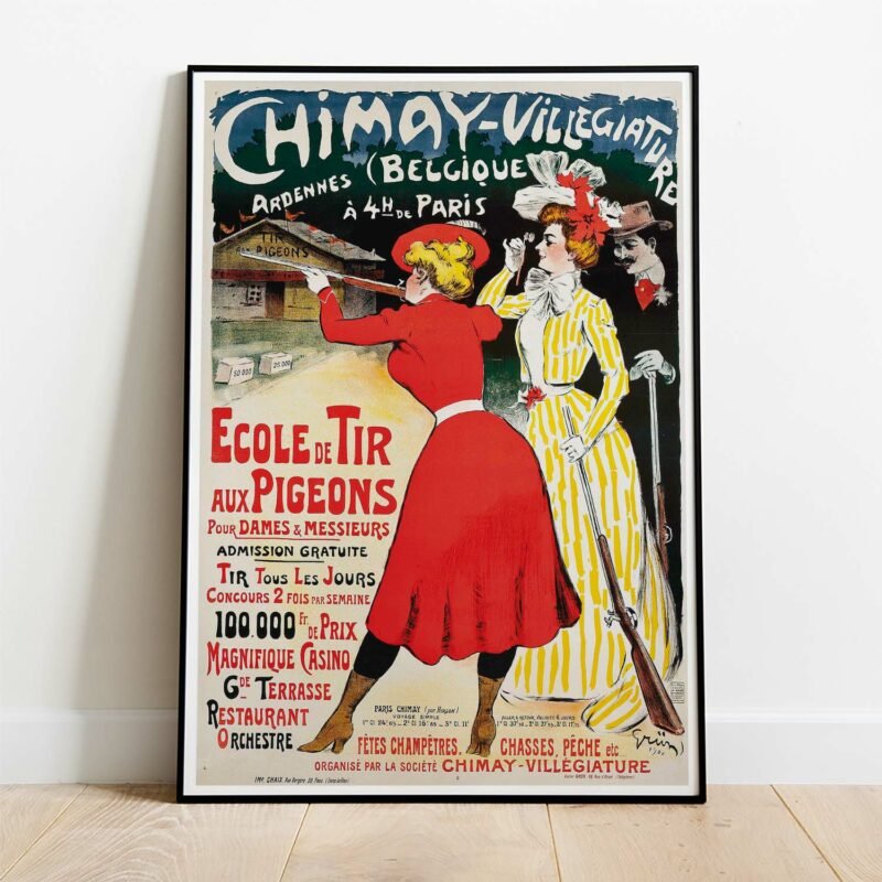 Chimay-Villegiature (1900) Vintage Travel Poster