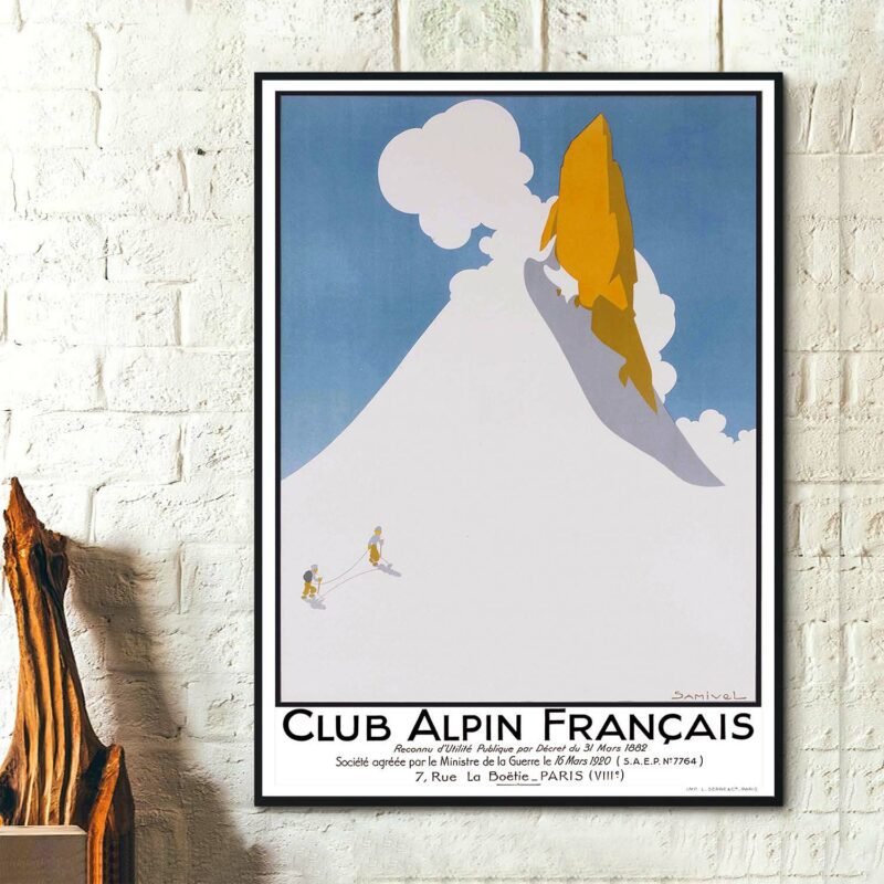 Club Alpin Francais Vintage Travel Poster