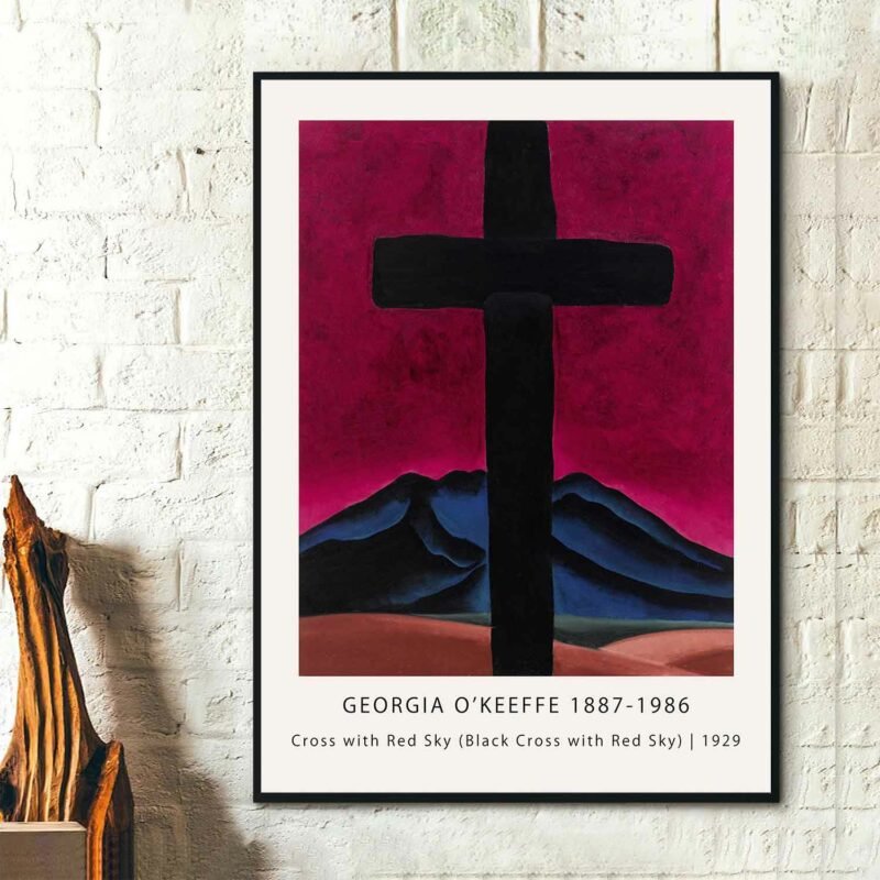 Cross with Red Sky (Black Cross with Red Sky) 1929 Poster