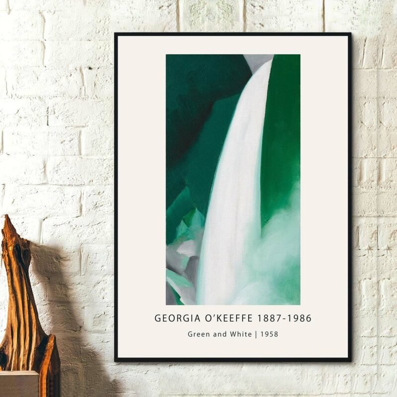 Green and White 1958 Poster