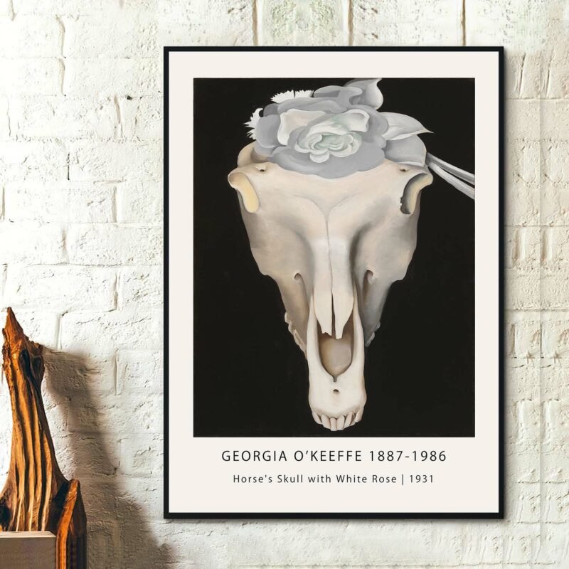 Horse's Skull with White Rose 1931 Poster
