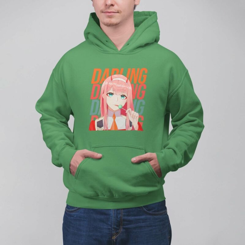 Darling In The Franxx Zero Two Irish Green Pullover Hoodie Cute Style