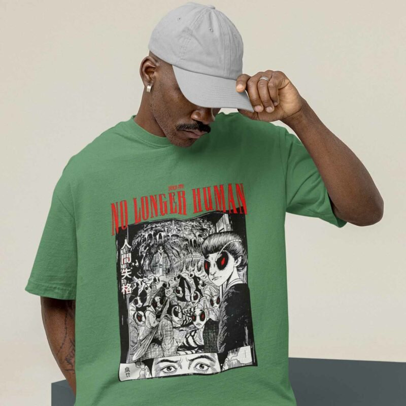 Junji Ito No Longer Human Manga Irish green T-Shirt