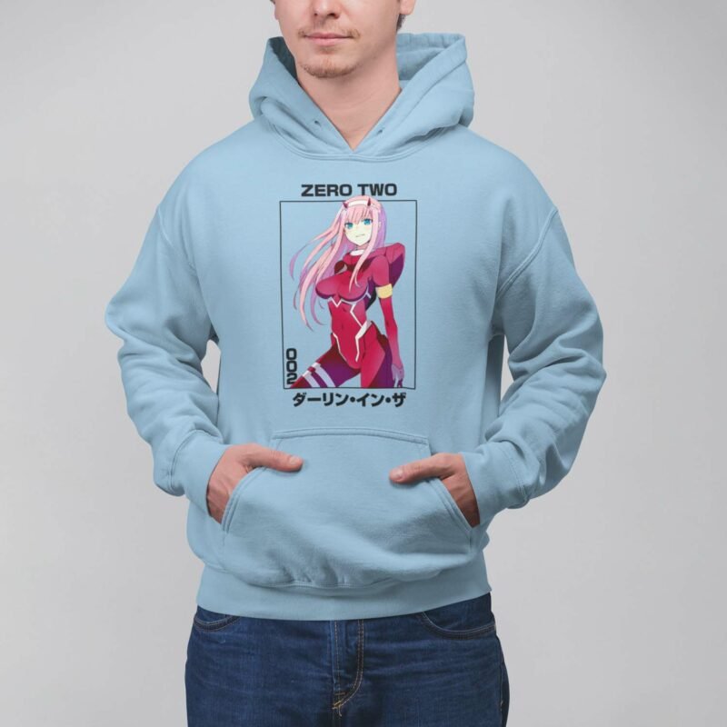 Zero Two Darling in the Franxx Light blue Hoodie