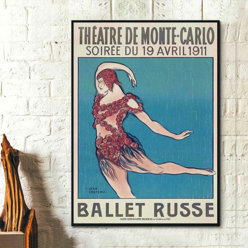 Monte Carlo Theater Russian Ballet Nijinsky 1911 Poster