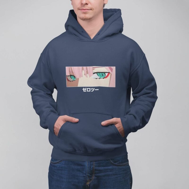 Zero Two Eyes Darling in the Franxx Navy Hoodie