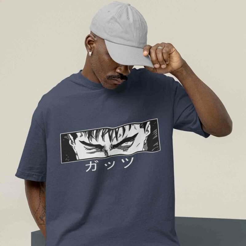 Berserk Guts Eyes Navy T-Shirt