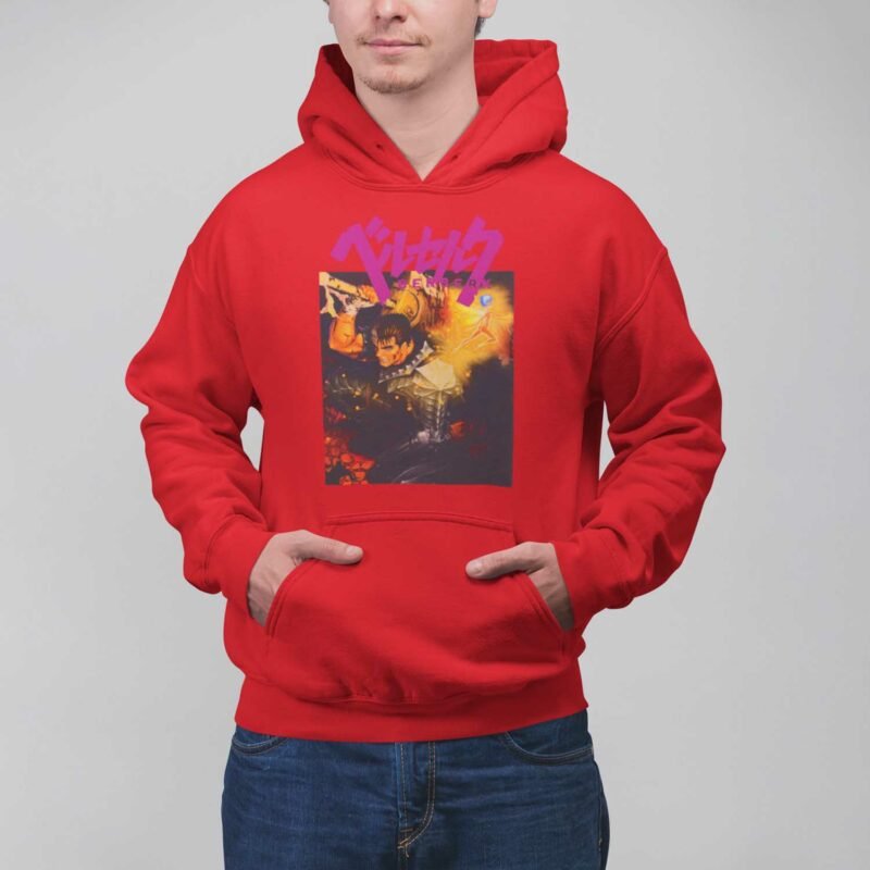 Berserk Guts Dragon Slayer Graphic Red Pullover