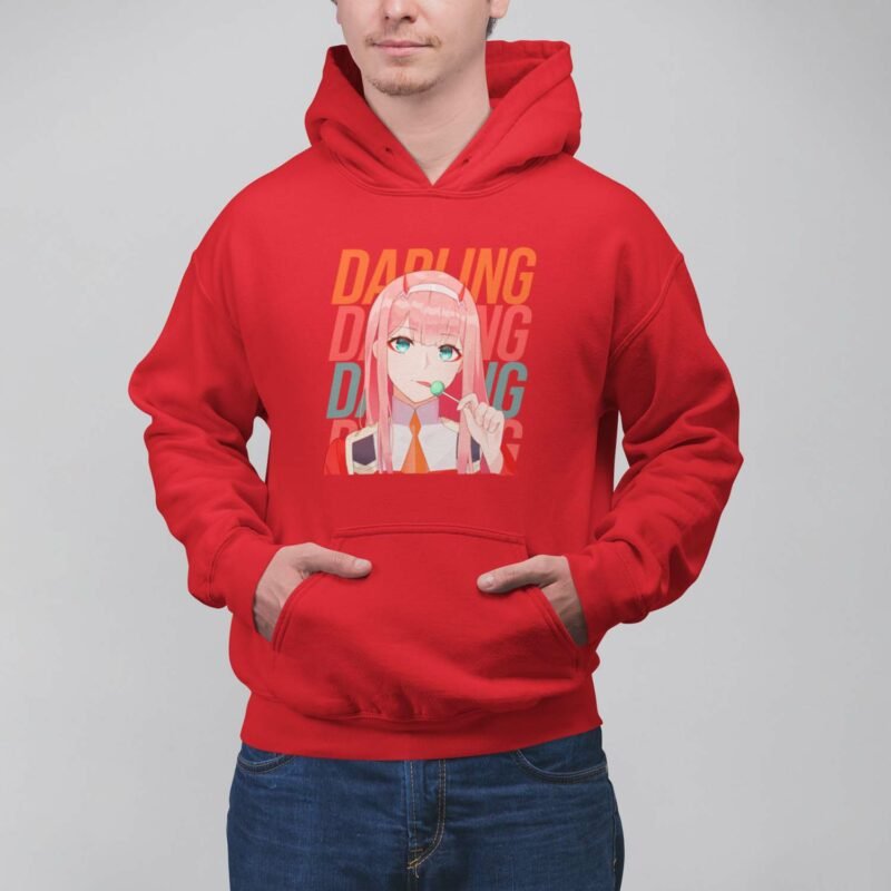 Darling In The Franxx Zero Two Red Pullover Hoodie Cute Style