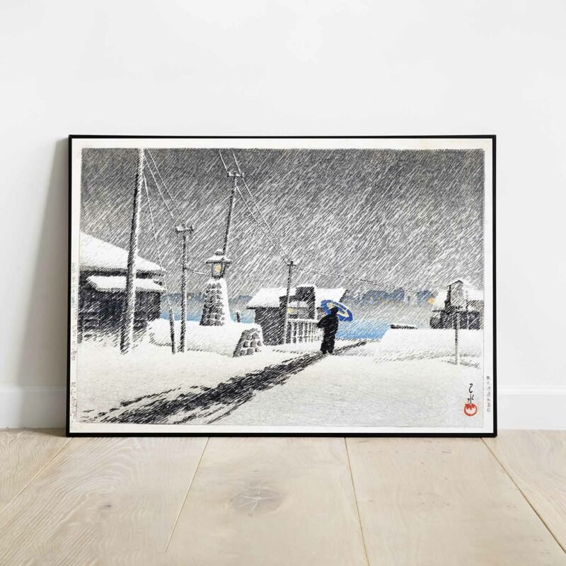 Snow at Tsukishima 1930 Poster