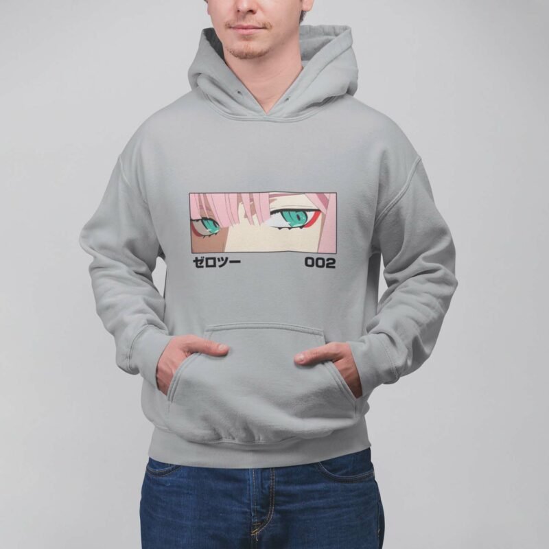 Darling in The Franxx 002 Anime Sports Grey Pullover