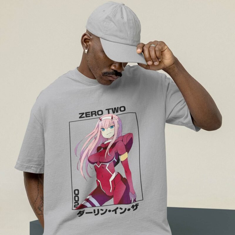 Zero Two Darling In The Franxx Sports Grey T-Shirt