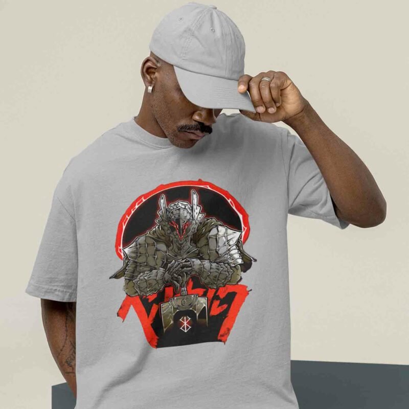 Berserk Guts Dragon Slayer Graphic Sports Grey T-Shirt