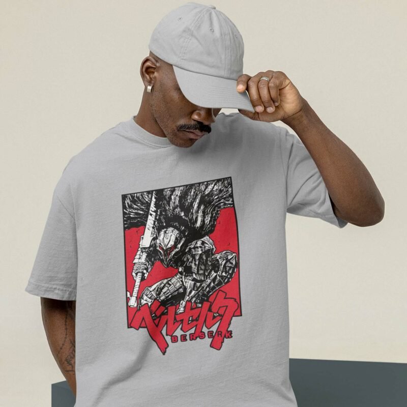 Berserk Gust Dragon Slayer Graphic Sports Grey T-Shirt