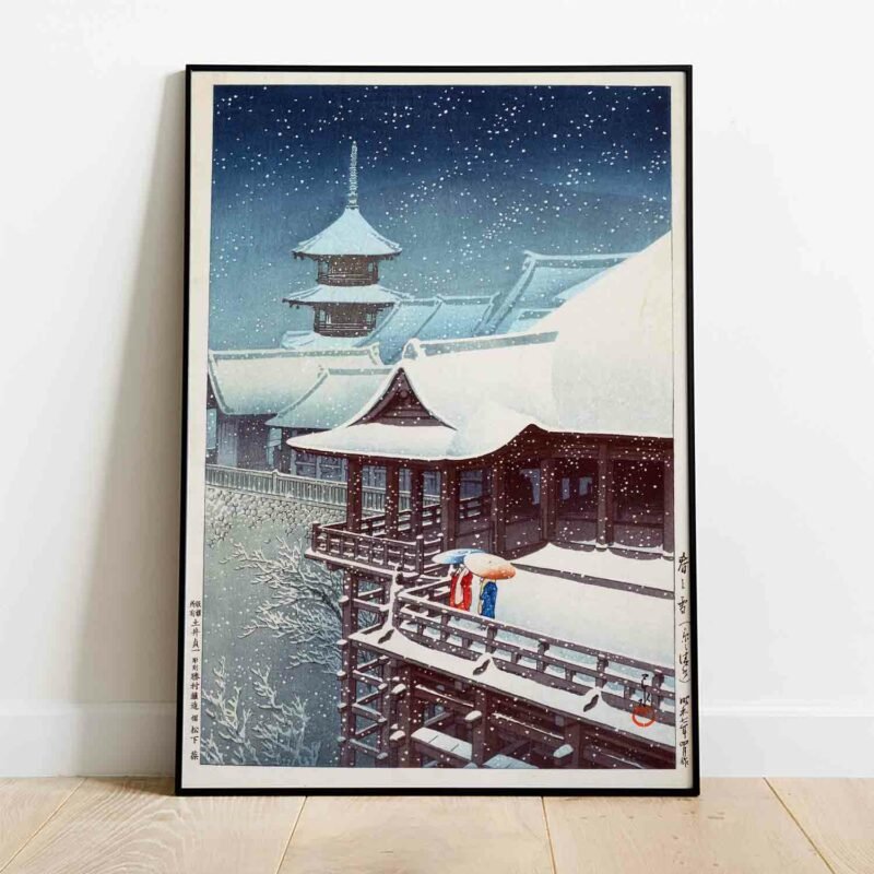 Spring Snow at Kiyomizu Temple in Kyoto 1932 Poster