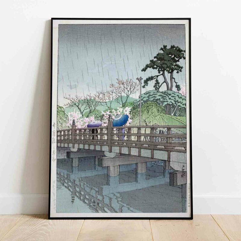 Spring rain at Benkei Bridge 1936 Poster
