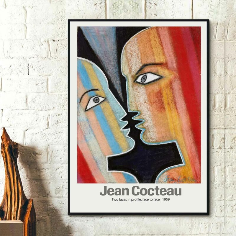 Two faces in profile, face to face 1959 Poster