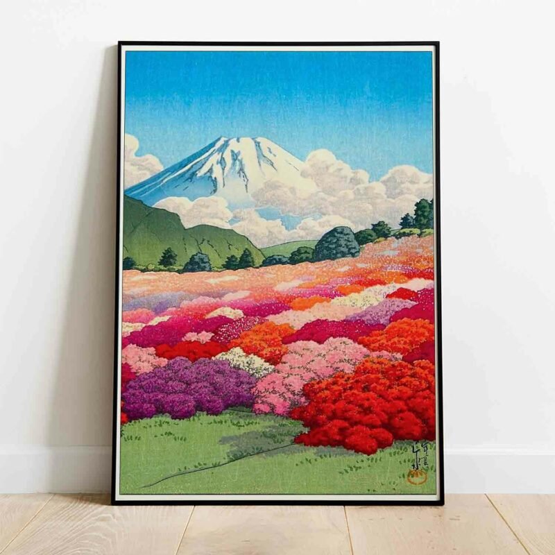 Views of Mount Fuji Azalea Garden Poster