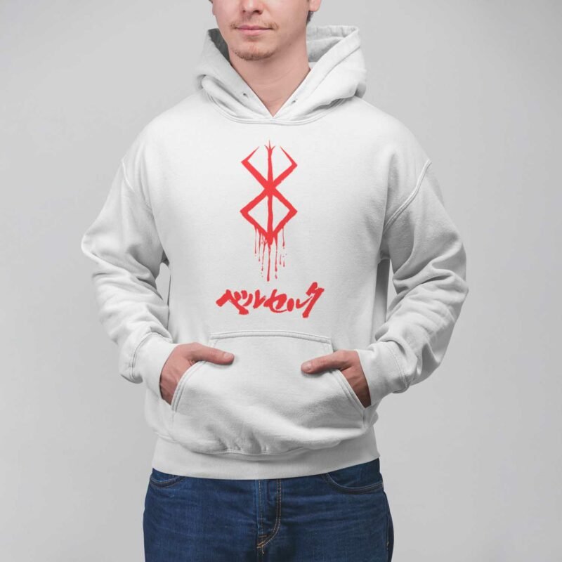 Berserk Guts Symbol White Hoodie