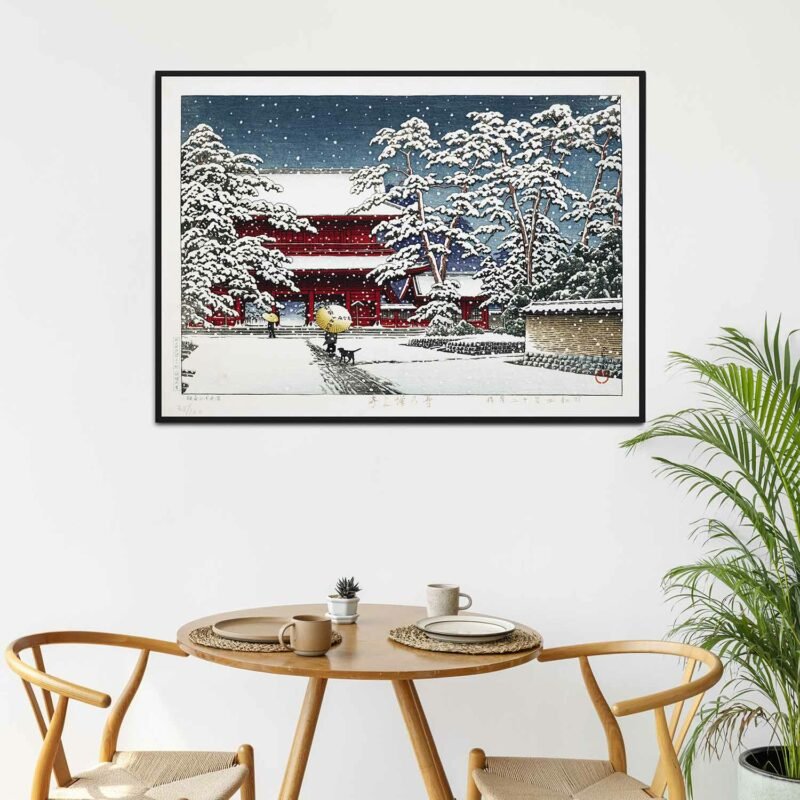 Zojoji Temple in Snow 1929 Painting
