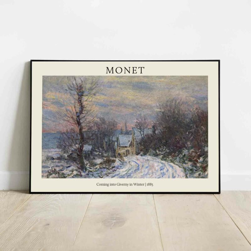 Coming into Giverny in Winter, 1885 Poster