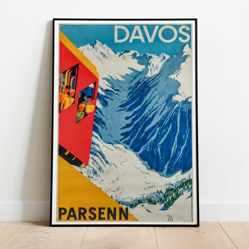 Davos Parsenn 1934 BY Otto Baumberger Travel Poster