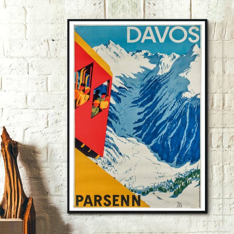 Davos Parsenn 1934 BY Otto Baumberger Travel Poster