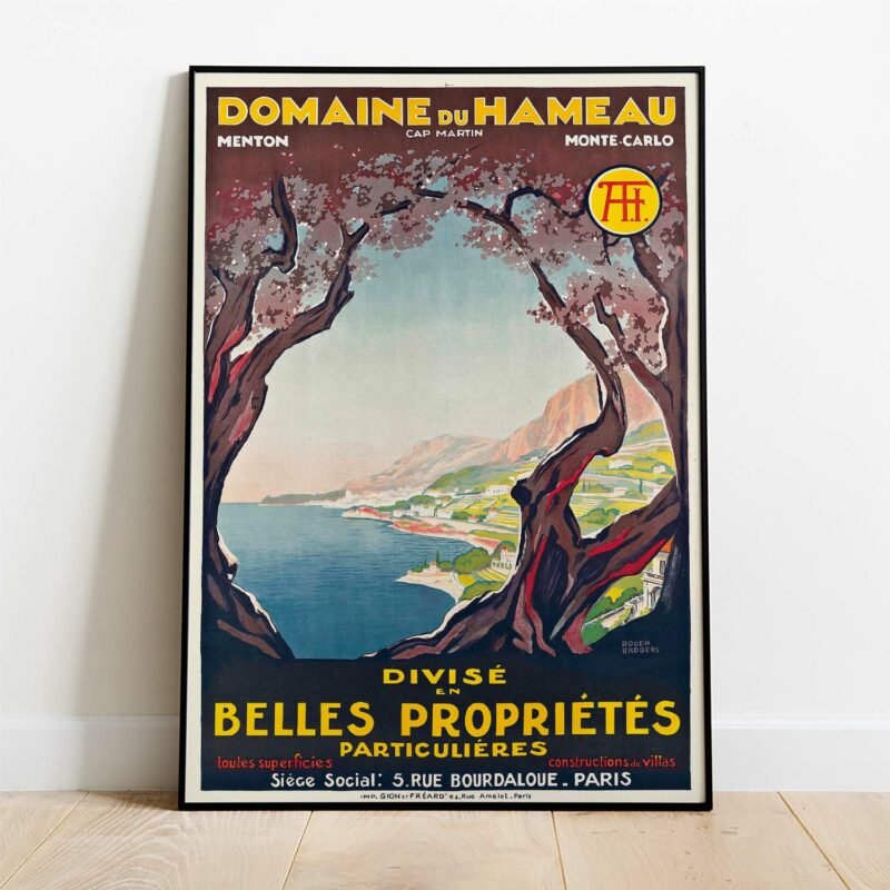 Domaine du Hameau Vintage Travel Poster