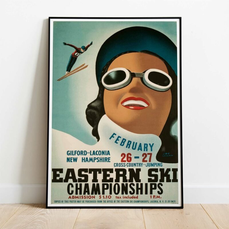 Eastern Ski Championship Vintage Travel Poster