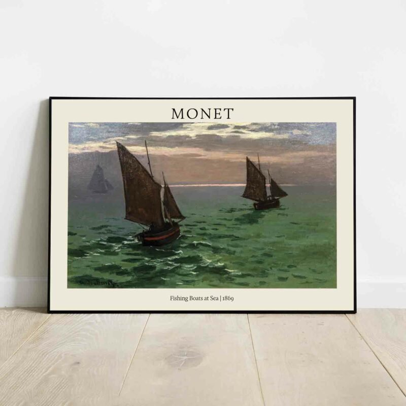 Fishing Boats at Sea 1869 Poster