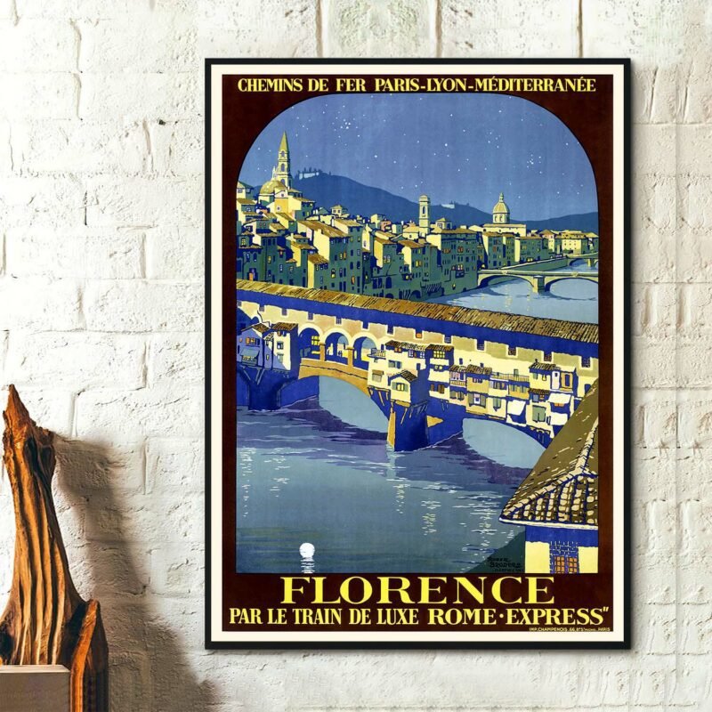 East Urban Home Travel Poster For Florence 1921