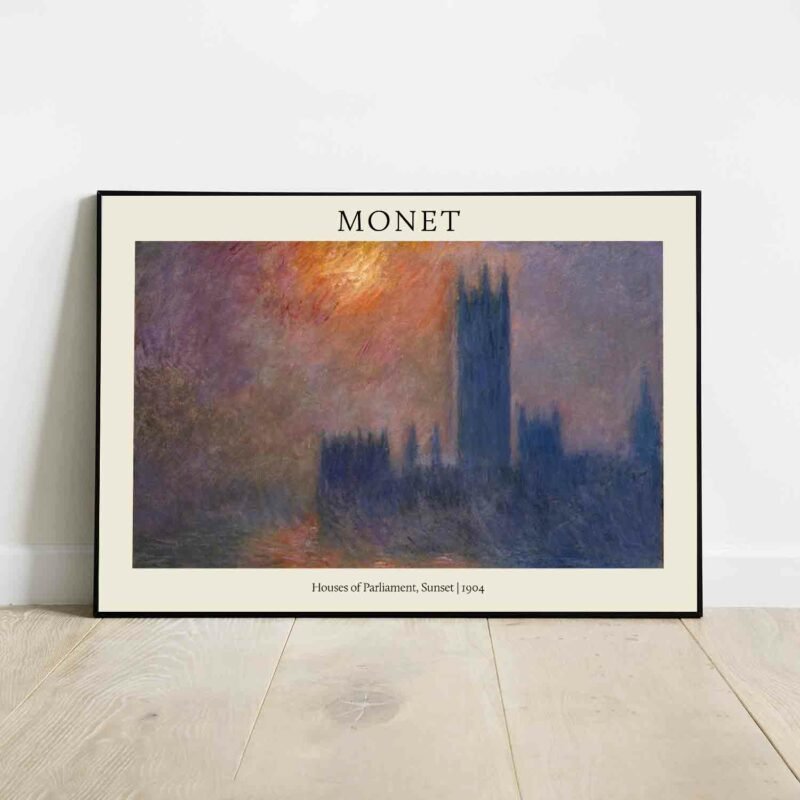 Houses of Parliament Sunset 1904 Poster