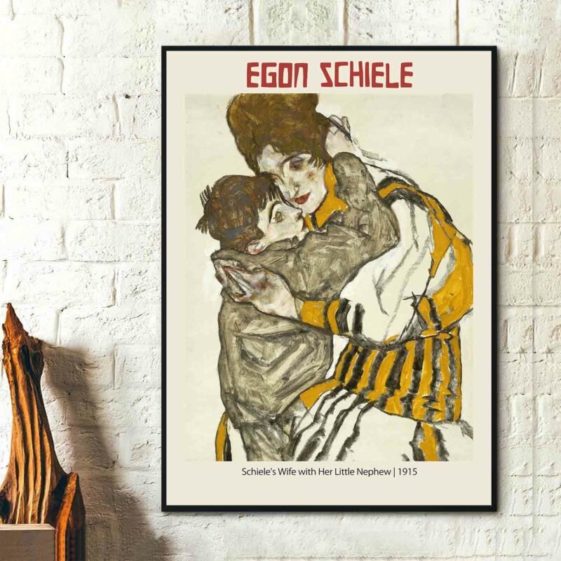 Schiele's Wife with Her Little Nephew 1915 Poster